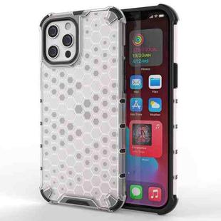For iPhone 13 Pro Shockproof Honeycomb PC + TPU Protective Case (White)