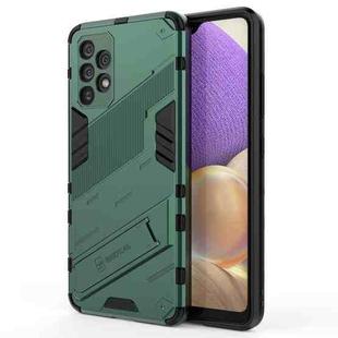 For Samsung Galaxy A32 4G Punk Armor 2 in 1 PC + TPU Shockproof Case with Invisible Holder(Green)