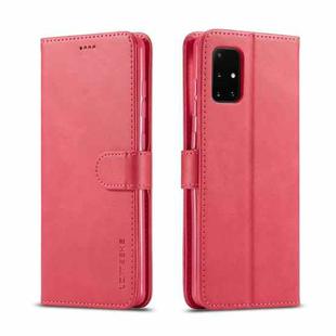 For Samsung Galaxy A03s 164mm LC.IMEEKE Calf Texture Horizontal Flip Leather Case with Holder & Card Slots & Wallet(Red)