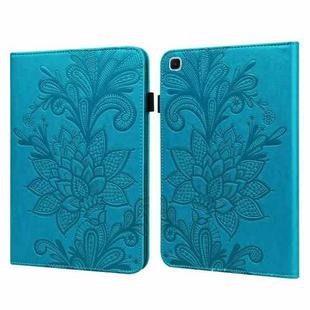 Lace Flower Embossing Pattern Horizontal Flip Leather Case with Holder & Card Slots & Wallet & Photo Frame & Sleep / Wake-up Function For Samsung Galaxy Tab S6 Lite SM-P610/SM-P615(Blue)