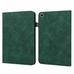 Lace Flower Embossing Pattern Horizontal Flip Leather Case with Holder & Card Slots & Wallet & Photo Frame & Sleep / Wake-up Function For Samsung Galaxy Tab S6 Lite SM-P610/SM-P615(Green)