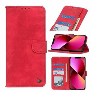 For iPhone 13 Antelope Texture Magnetic Buckle Horizontal Flip PU Leather Case with Card Slots & Wallet & Holder(Red)