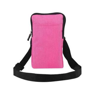 Universal Fashion Waterproof Casual Mobile Phone Waist Diagonal Bag For 6.7-6.9 inch Phones(Rose Red)