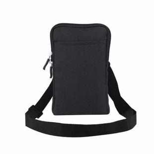 Universal Fashion Waterproof Casual Mobile Phone Waist Diagonal Bag For 7.2 inch and Below Phones(Black)
