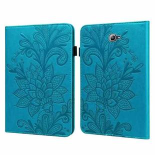 For Samsung Galaxy Tab A A6 10.1 inch 2016 Lace Flower Embossing Pattern Horizontal Flip Leather Case with Holder & Card Slots & Wallet & Photo Frame(Blue)