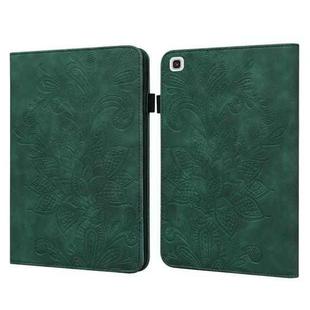 For Samsung Galaxy Tab A7 10.4 2020 SM-T500/SM-T505 Lace Flower Embossing Pattern Horizontal Flip Leather Case with Holder & Card Slots & Wallet & Photo Frame(Green)
