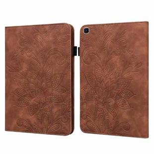 For Samsung Galaxy Tab A 8.0 2019 T290 Lace Flower Embossing Pattern Horizontal Flip Leather Case with Holder & Card Slots & Wallet & Photo Frame(Brown)