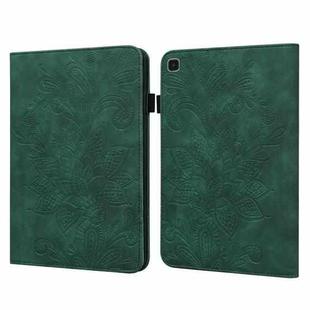 For Samsung Galaxy Tab A7 Lite T220/T225 Lace Flower Embossing Pattern Horizontal Flip Leather Case with Holder & Card Slots & Wallet & Photo Frame(Green)