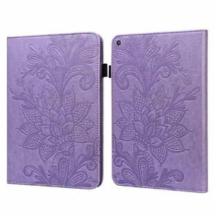 For Amazon Kindle Fire HD 8 2019/2018/2017/2016 Lace Flower Embossing Pattern Horizontal Flip Leather Case with Holder & Card Slots & Wallet & Photo Frame(Purple)