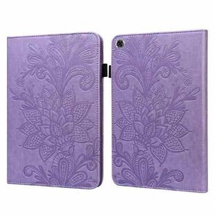 For Lenovo M10 Plus / M10 Plus TB-X606F/TB-606X Lace Flower Embossing Pattern Horizontal Flip Leather Case with Holder & Card Slots & Wallet & Photo Frame(Purple)