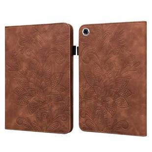 For Lenovo Tab M10 HD Gen 2 Lace Flower Embossing Pattern Horizontal Flip Leather Case with Holder & Card Slots & Wallet & Photo Frame(Brown)
