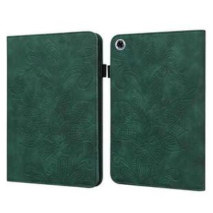 For Lenovo Tab M10 HD Gen 2 Lace Flower Embossing Pattern Horizontal Flip Leather Case with Holder & Card Slots & Wallet & Photo Frame(Green)