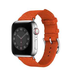 Two-color Nylon Braid Watch Band For Apple Watch Series 8&7 41mm / SE 2&6&SE&5&4 40mm / 3&2&1 38mm(Orange)