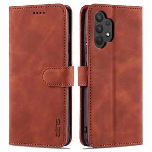 For Samsung Galaxy A32 4G AZNS Skin Feel Calf Texture Horizontal Flip Leather Case with Card Slots & Holder & Wallet(Brown)