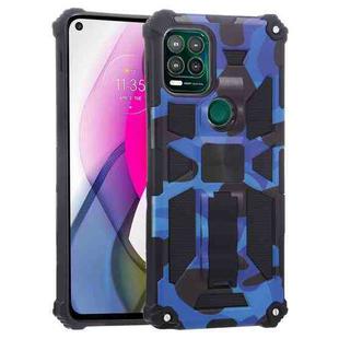 For Motorola Moto G Stylus 5G Camouflage Armor Shockproof TPU + PC Magnetic Protective Case with Holder(Dark Blue)