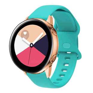 For Huawei Watch 2 Internal Reverse Buckle Silicone Watch Band, Size:20mm(Teal)