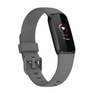 For Fitbit Luxe Silicone Color Buckle Watch Band, Size:S(Grey)