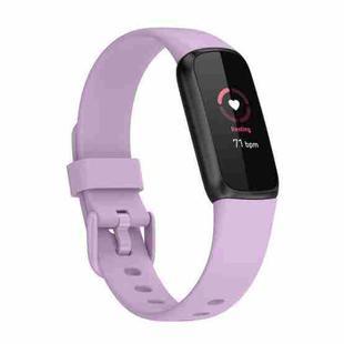 For Fitbit Luxe Silicone Color Buckle Watch Band, Size:S(Light Purple)