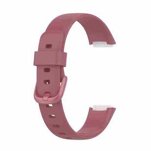 For Fitbit Luxe Silicone Color Buckle Watch Band, Size:L(Pink)