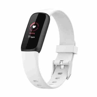 For Fitbit Luxe Silicone Watch Band, Size:S(White)