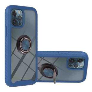 For iPhone 11 Pro Max Starry Sky Solid Color Series Shockproof PC + TPU Protective Case with Ring Holder & Magnetic Function (Blue)