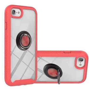 For iPhone SE 2022 / SE 2020 / 8 / 7 / 6s / 6 Starry Sky Solid Color Series Shockproof PC + TPU Protective Case with Ring Holder & Magnetic Function(Red)