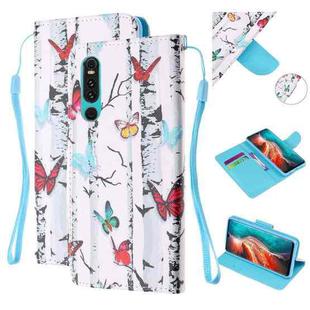 For Huawei P30 Colored Drawing Pattern Cross Texture Horizontal Flip PU Leather Case with Holder & Card Slots & Wallet(Butterfly Tree)