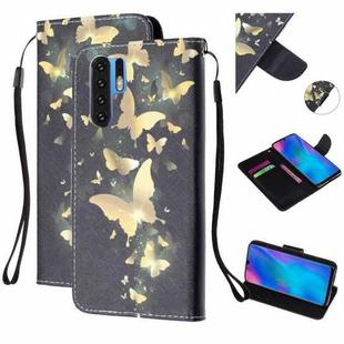 For Huawei P30 Pro Colored Drawing Pattern Cross Texture Horizontal Flip PU Leather Case with Holder & Card Slots & Wallet(Butterfly)