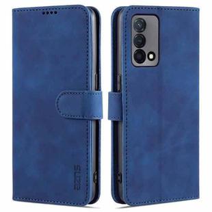 For OPPO K9 AZNS Skin Feel Calf Texture Horizontal Flip Leather Case with Card Slots & Holder & Wallet(Blue)