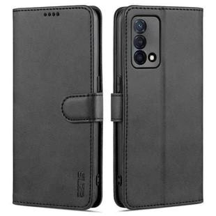 For OPPO K9 AZNS Skin Feel Calf Texture Horizontal Flip Leather Case with Card Slots & Holder & Wallet(Black)
