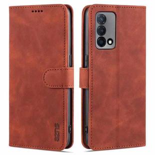 For OPPO K9 AZNS Skin Feel Calf Texture Horizontal Flip Leather Case with Card Slots & Holder & Wallet(Brown)