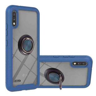 For LG K22 / K22+ Starry Sky Solid Color Series Shockproof PC + TPU Protective Case with Ring Holder & Magnetic Function(Blue)