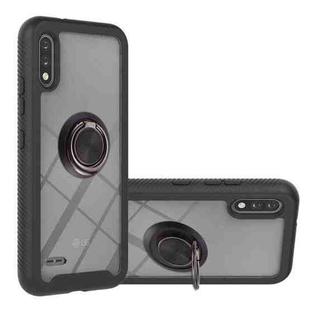 For LG K22 / K22+ Starry Sky Solid Color Series Shockproof PC + TPU Protective Case with Ring Holder & Magnetic Function(Black)