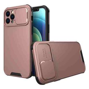 For iPhone 12 Pro Max Sliding Camera Cover Design PC + TPU Protective Case(Rose Gold)