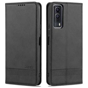 For vivo Y53s AZNS Magnetic Calf Texture Horizontal Flip Leather Case with Card Slots & Holder & Wallet(Black)