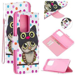 For Samsung Galaxy S20 Ultra Colored Drawing Pattern Cross Texture Horizontal Flip PU Leather Case with Holder & Card Slots & Wallet(Dot Owl)