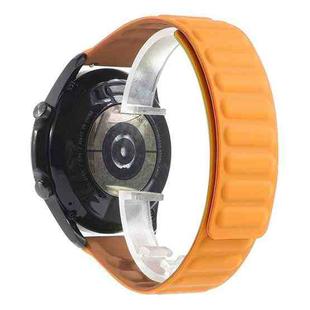 For Samsung Galaxy Watch 3 41mm Silicone Magnetic Watch Band(Orange Yellow)