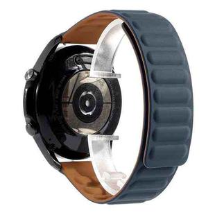For Samsung Galaxy Watch 3 41mm Silicone Magnetic Watch Band(Dark Blue)