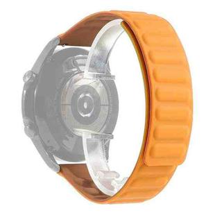 For Samsung Galaxy Watch 3 45mm Silicone Magnetic Watch Band(Orange Yellow)