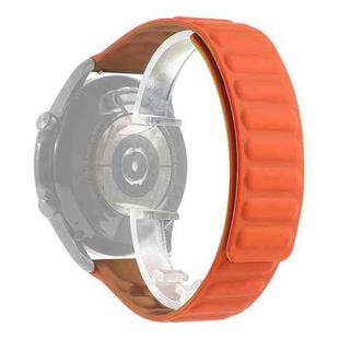 For Samsung Galaxy Watch 3 45mm Silicone Magnetic Watch Band(Orange)