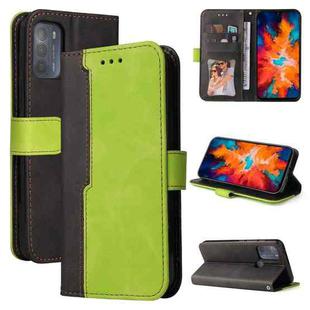 For Motorola Moto G50 Business Stitching-Color Horizontal Flip PU Leather Case with Holder & Card Slots & Photo Frame(Green)