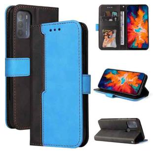 For Motorola Moto G50 Business Stitching-Color Horizontal Flip PU Leather Case with Holder & Card Slots & Photo Frame(Blue)