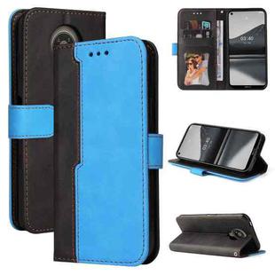 For Nokia 3.4 / 5.4 Business Stitching-Color Horizontal Flip PU Leather Case with Holder & Card Slots & Photo Frame(Blue)