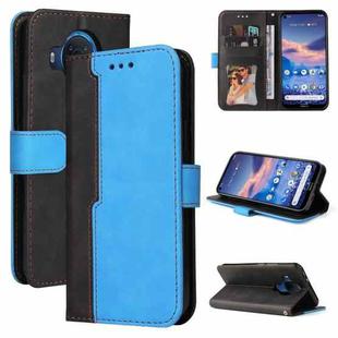 For Nokia G10 / G20 Business Stitching-Color Horizontal Flip PU Leather Case with Holder & Card Slots & Photo Frame(Blue)