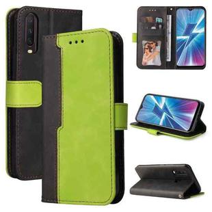 For vivo Y17 / Y15 / Y12 / Y11 / Y3 / U10 / U3x Business Stitching-Color Horizontal Flip PU Leather Case with Holder & Card Slots & Photo Frame(Green)