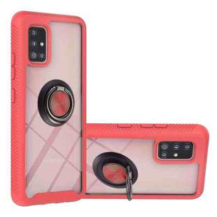 For Samsung Galaxy A71 / A715 Starry Sky Solid Color Series Shockproof PC + TPU Protective Case with Ring Holder & Magnetic Function(Red)
