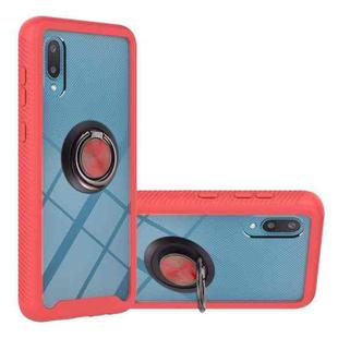 For Samsung Galaxy A02 Starry Sky Solid Color Series Shockproof PC + TPU Protective Case with Ring Holder & Magnetic Function(Red)