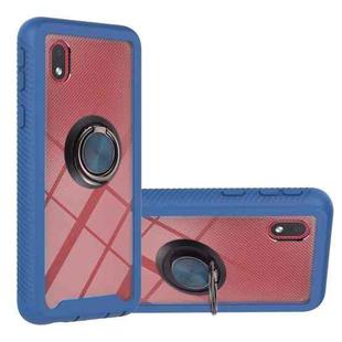 For Samsung Galaxy A01 Core Starry Sky Solid Color Series Shockproof PC + TPU Protective Case with Ring Holder & Magnetic Function(Blue)