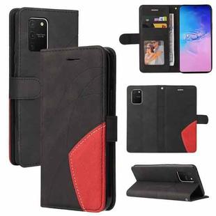 For Samsung Galaxy S10 Lite / A91 Dual-color Splicing Horizontal Flip PU Leather Case with Holder & Card Slots & Wallet(Black)
