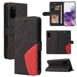 For Samsung Galaxy S20+ Dual-color Splicing Horizontal Flip PU Leather Case with Holder & Card Slots & Wallet(Black)
